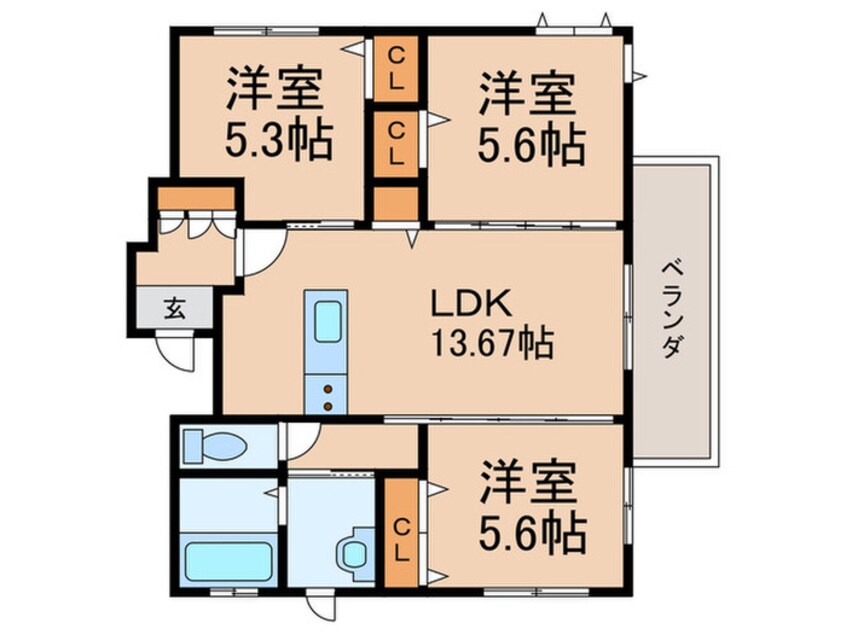 間取図 ｉテラス　west