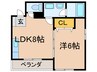 セリージェ医生ケ丘 1LDKの間取り