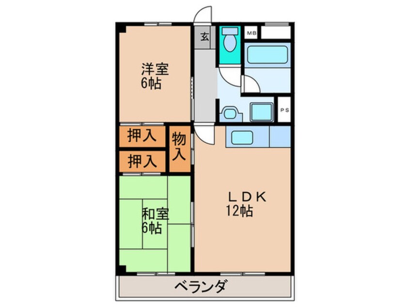 間取図 サンコーポ白石