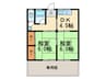 勝荘 2DKの間取り