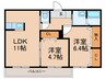 プレミ－ル　ド　ソレイユ 2LDKの間取り