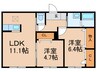 プレミ－ル　ド　ソレイユ 2LDKの間取り