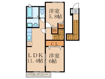 間取図 プラシードⅡ