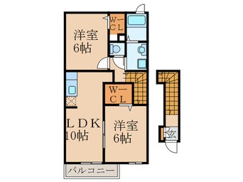 間取図 ファミール古賀浦　B棟