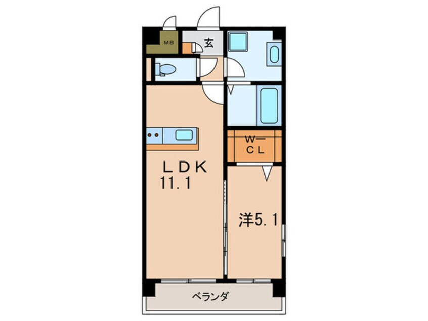 間取図 リオ　ラクーコ