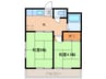 みどりヶ丘ハイツＡ 2Kの間取り