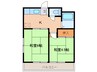 みどりヶ丘ハイツＡ 2Kの間取り