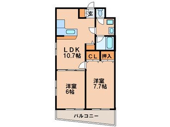 間取図 ソレア－ド薬院