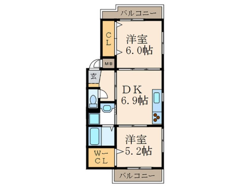 間取図 プレステ－ジ嵐山