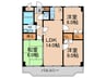 クレスティ空港前 3LDKの間取り