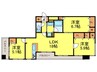 ｱｸﾀｽ渡辺通ﾊﾟｰｸｼﾃｨ(1403) 3LDKの間取り