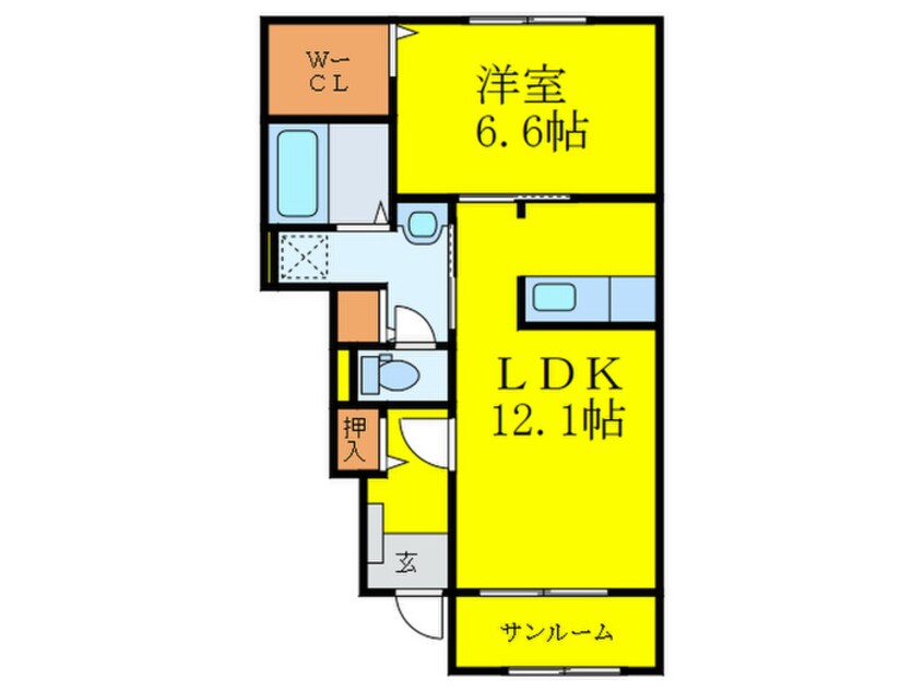 間取図 プロスペール春日Ⅲ