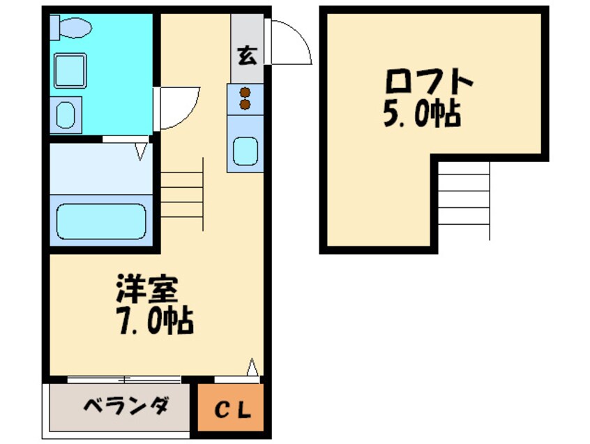 間取図 あ－ばんらいふ箱崎