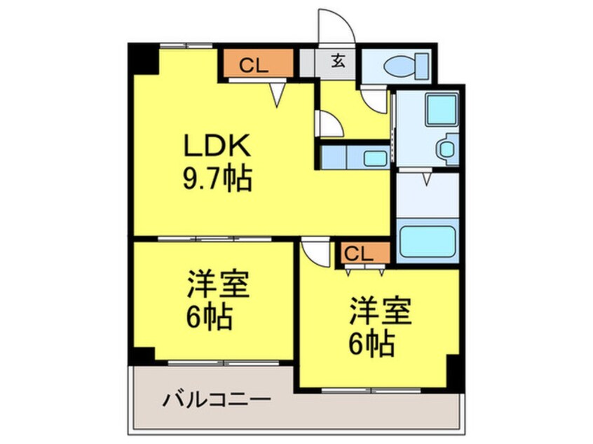 間取図 ソレア－ド平和