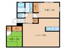 フルハウス　B棟 2LDKの間取り