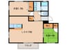 フルハウス　B棟 2LDKの間取り