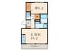 藤めぞん 1LDKの間取り