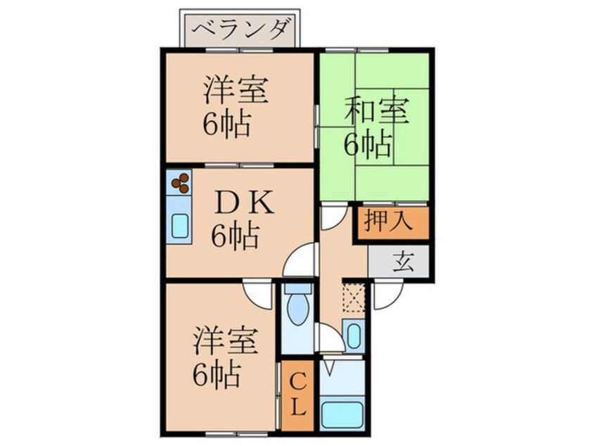 間取図 プロムナード泉１