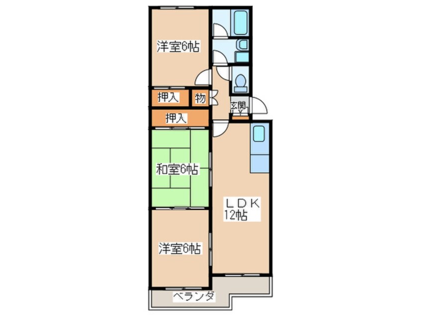 間取図 シティハイツ萩尾