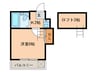 パステル南福岡 1Kの間取り