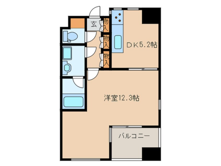 間取図 クレアセンターマーク(507)