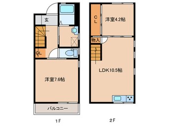 間取図 RizエクリュオーブB