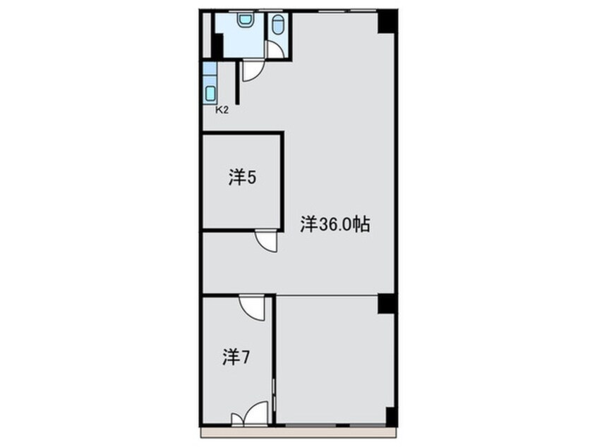 間取図 プレアール下城野