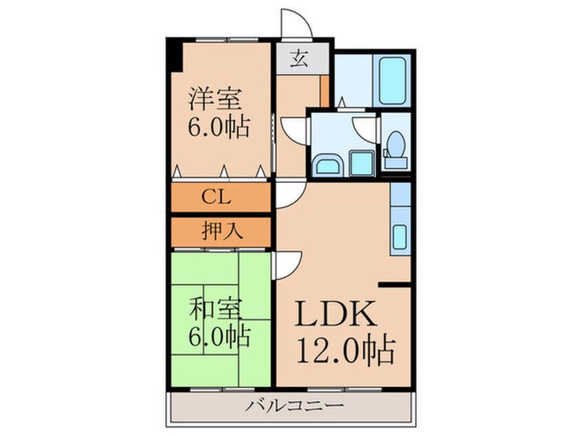 間取図 プレアール下城野