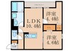 グランルージュ桜 2LDKの間取り