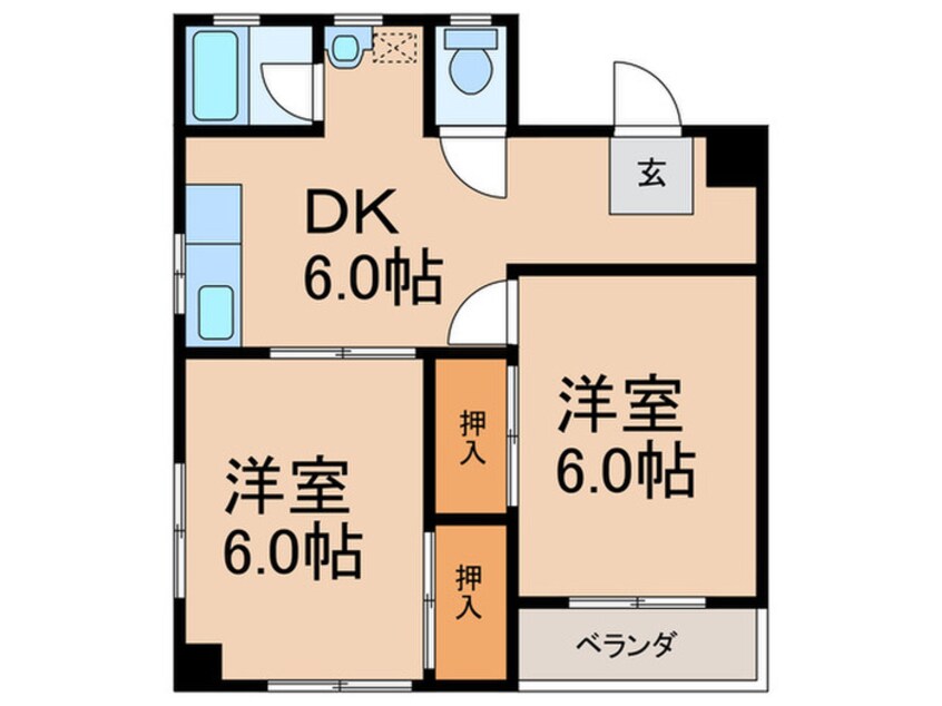 間取図 角ビル