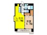 ベスタ櫛原 1LDKの間取り