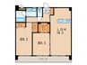 フェルト1021 2LDKの間取り