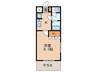 すずらん 1Kの間取り