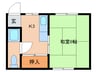 ＫＫコーポ 1Kの間取り