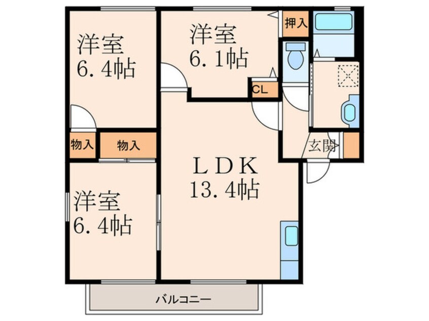 間取図 コモンシティ志井ⅡＥ棟