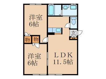 間取図 ヴェルジェＭ