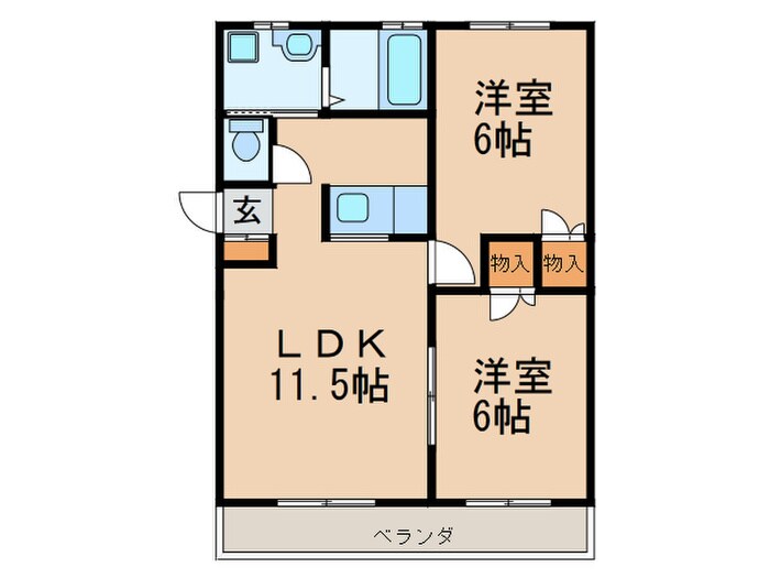 間取り図 ヴェルジェＭ