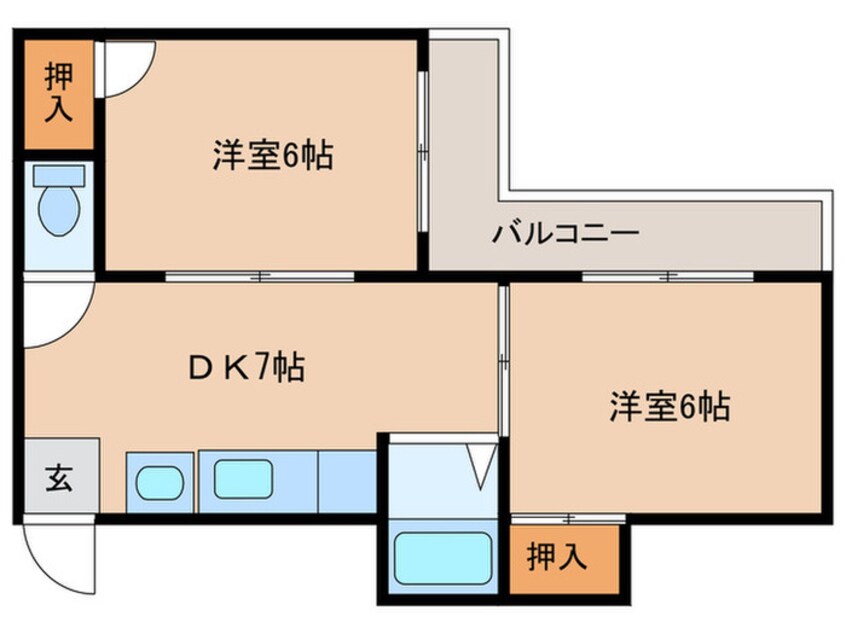 間取図 スウィング姪浜