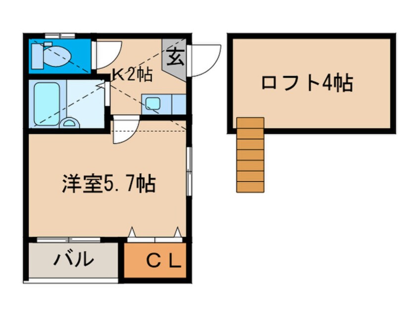 間取図 ポラリス別府Ⅱ