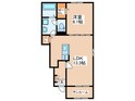 エクセラン依井　Cの間取図