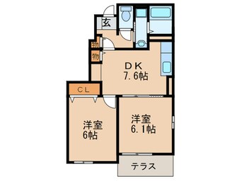 間取図 ヒッコリーリッジ弐番館