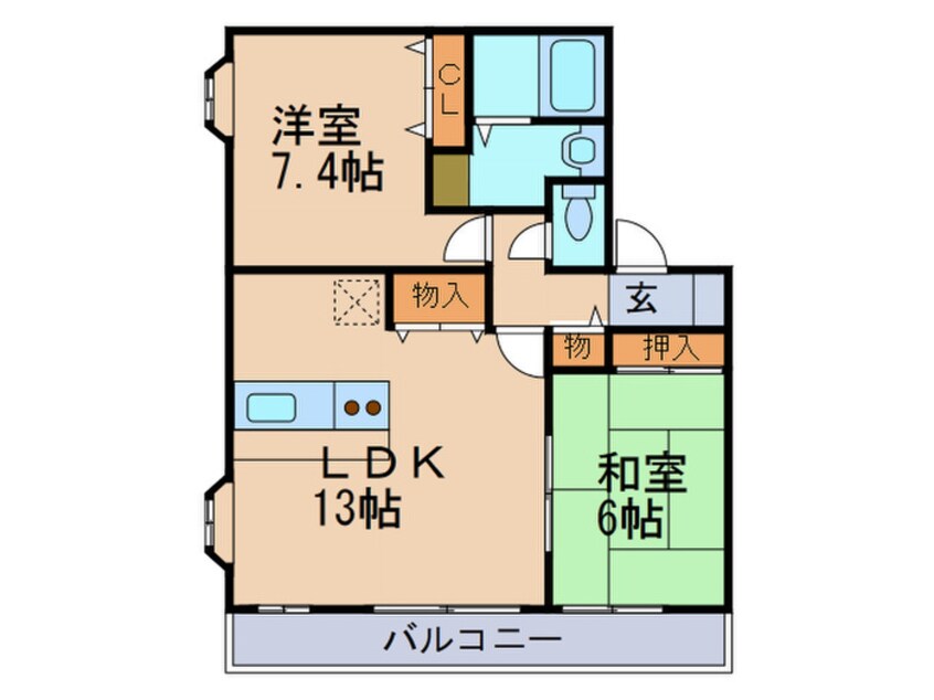 間取図 フォブール善導寺