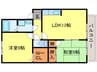 セジュ－ル諸岡 2LDKの間取り
