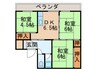 オアシス芦屋2号棟 3DKの間取り