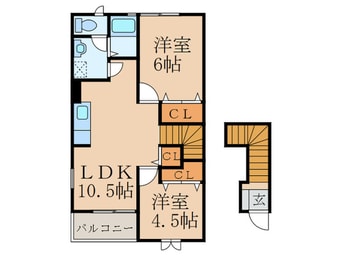 間取図 ジェルメ・コリーヌ　B棟