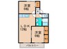 セジュール久留米インター 2LDKの間取り