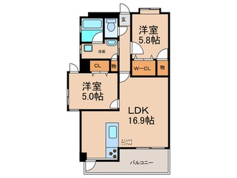 間取図 ニュ－ガイアサンコ－ポフジシン