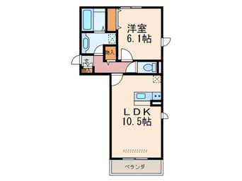 間取図 Ｄ－ｒｏｏｍＫ＆Ｙ　穴生