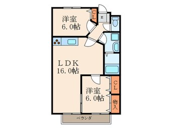 間取図 ボヌール守恒Ⅱ