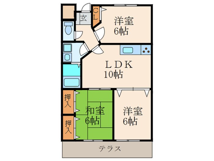 間取り図 ボヌール守恒Ⅱ